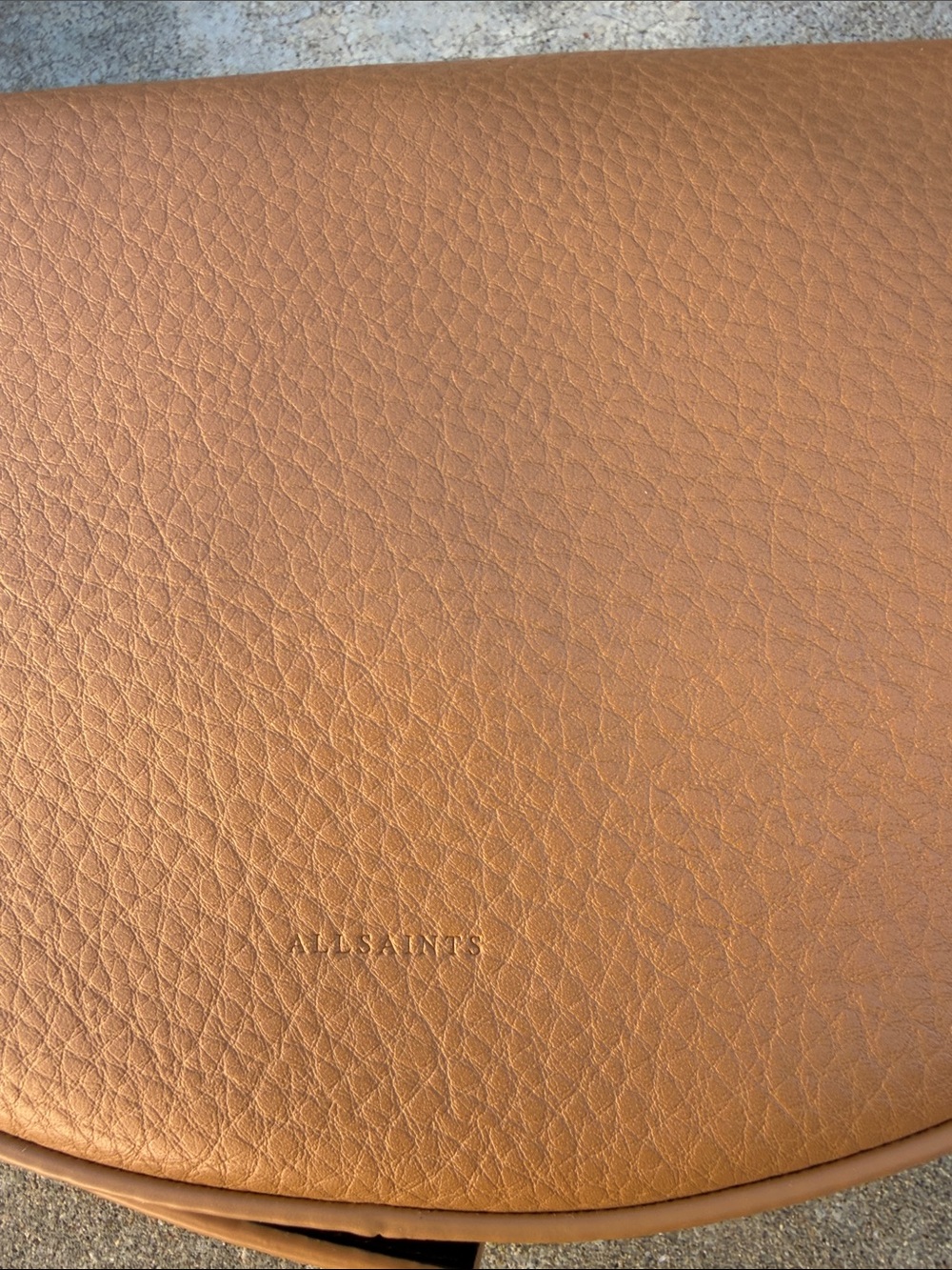NWT AllSaints Half Moon Crossbody Bag Purse in Palisade Tan - Picture 3 of 10